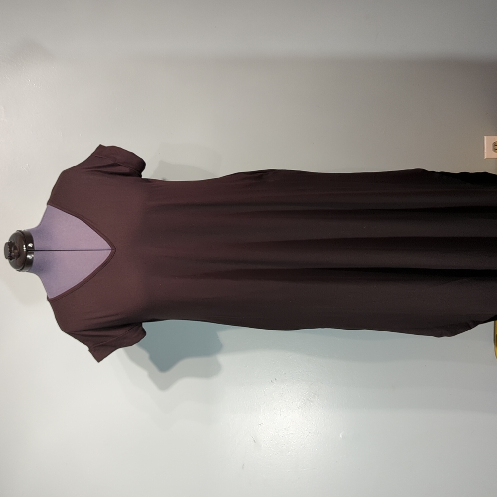 entro Black V-Neck Short Sleeve Maxi Dress
